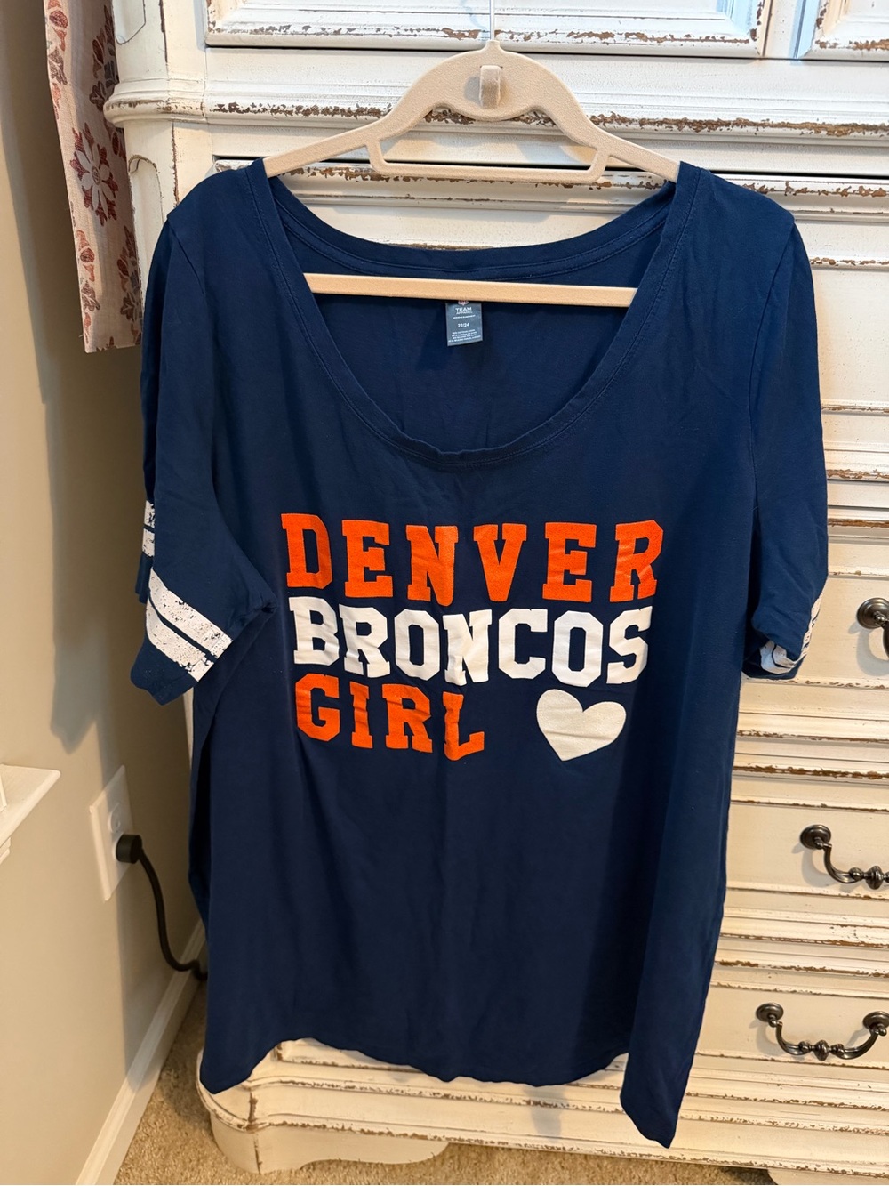NFL Navy Denver Broncos Sleep Tee